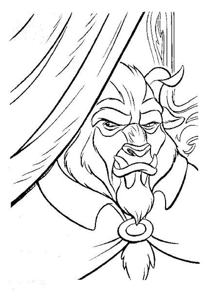 Disney Beauty and Beast Coloring Page