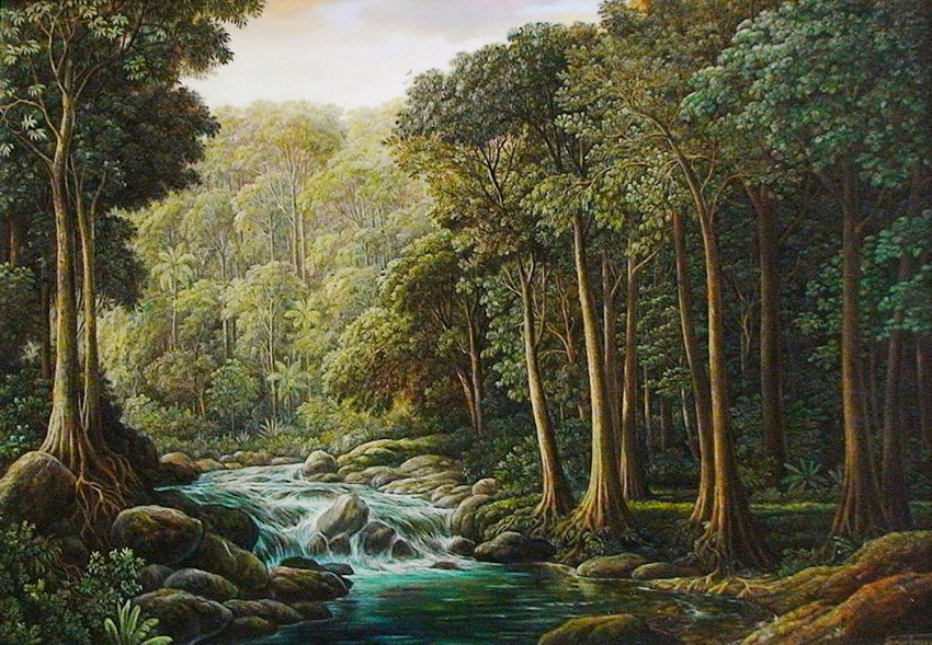 Pintura Hiperrealismo Paisaje 06 Jpg 850 589 Pixeles Lukisan Alam Pedesaan