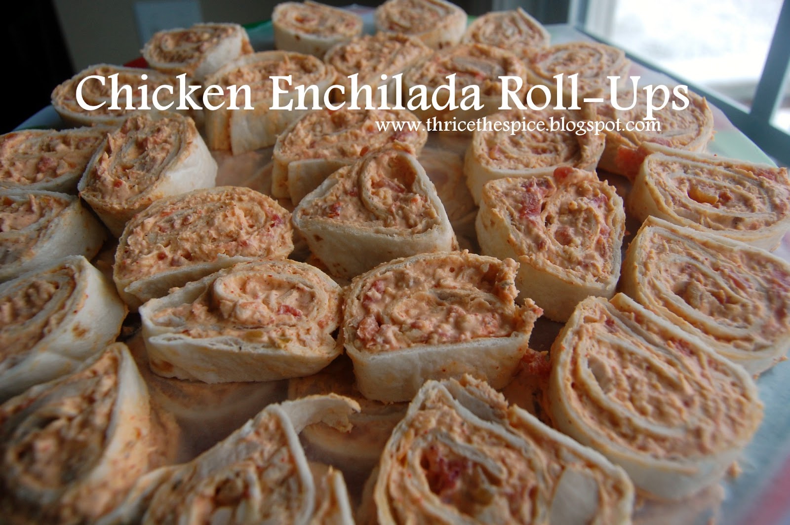 Thricethespice Chicken Enchilada Roll Ups