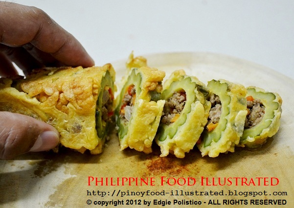 All About Pinoy Recipes Rellenong Ampalaya Stuffed Bitter Gourd