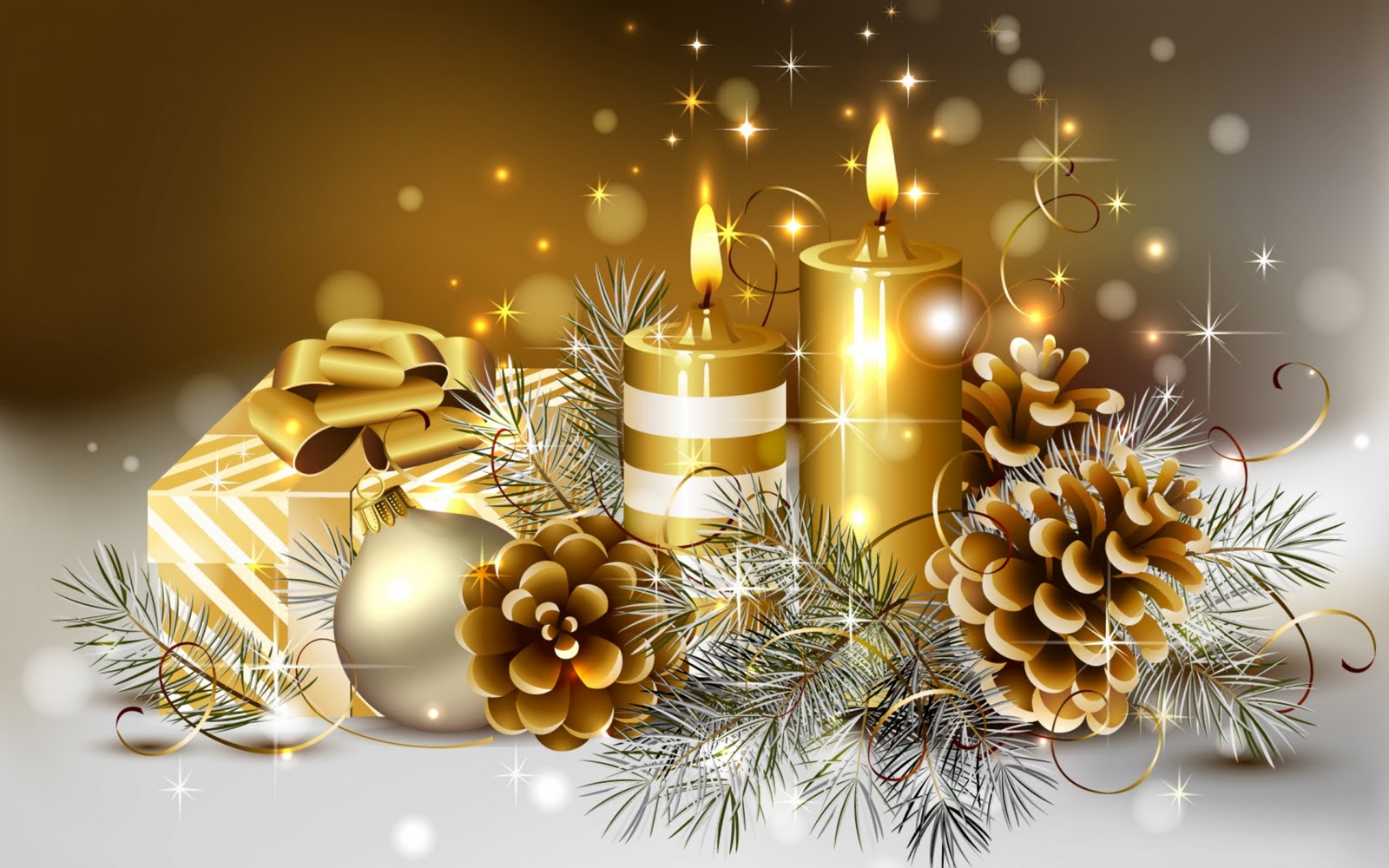 Hermosos adornos navideños (wallpaper de 1920x1200px)