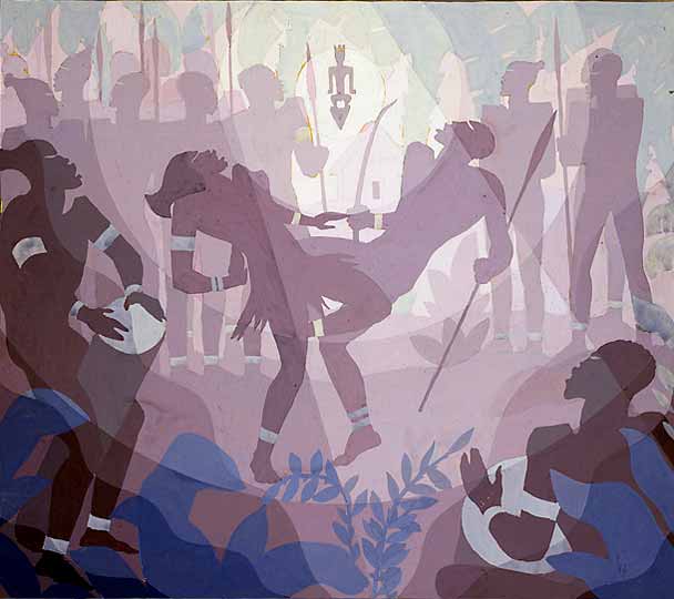 Tiny Talent Aaron Douglas Monochromatic Paintings