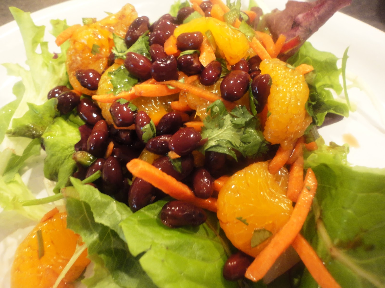 The Big Giant Food Basket Spicy Cuban Salad with Black Beans and Mandarin Oranges