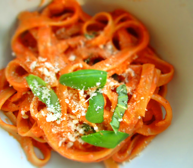 Milk & Mode: Pasta with Tomato Cream Sauce