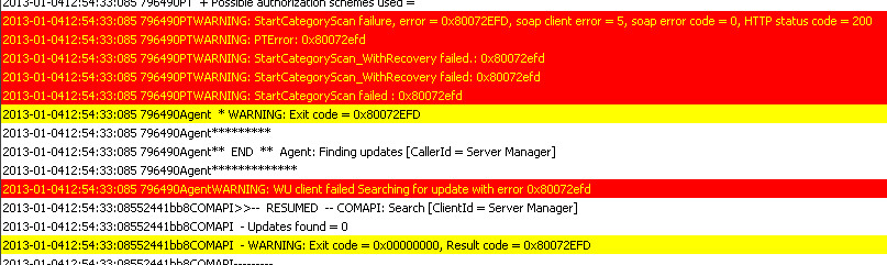 Updates evaluation job completed with failure for assignment sccm
