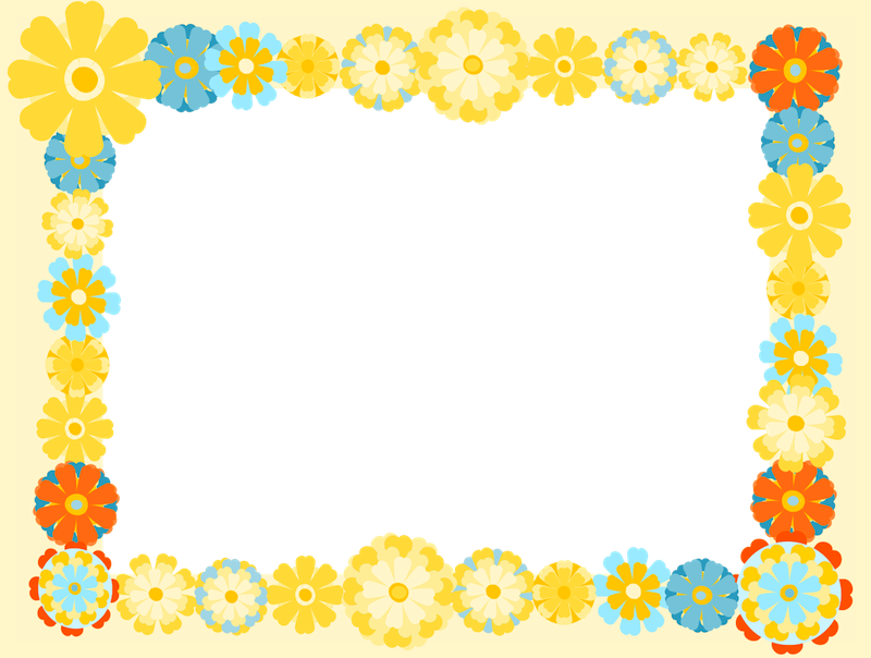 free digital scrabbooking flower frames No 2 happy summer flower