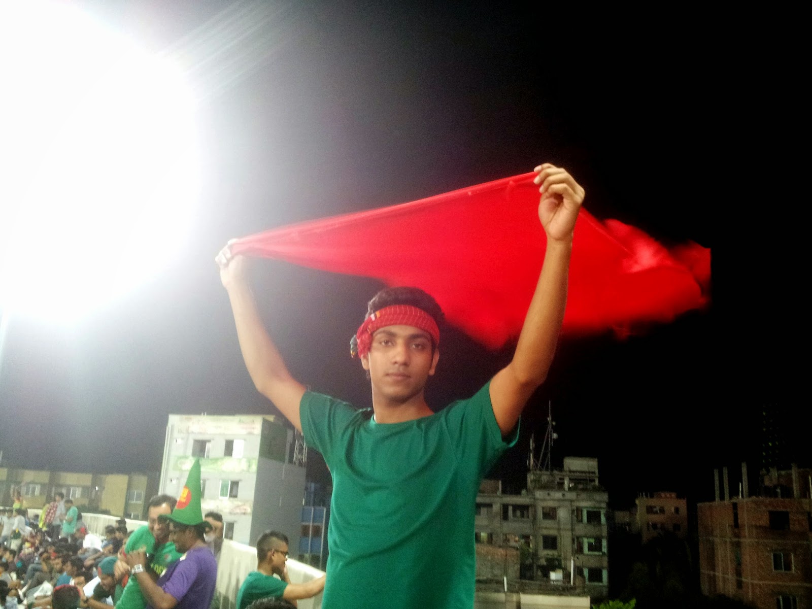 Labib with Red & Green at Stadium