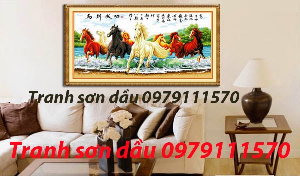Mã Đáo Thành Công MS02 Tranh ngua, Tranh Ma Dao Thanh Cong, Tranh Ngựa, Tranh mã Đáo Thành Công, Mã Đáo Thành Công, Tranh Bát mã, Tranh Sơn Dầu bát mã, tranh sơn dầu mã đáo, tranh son dau bat ma, tranh bat ma