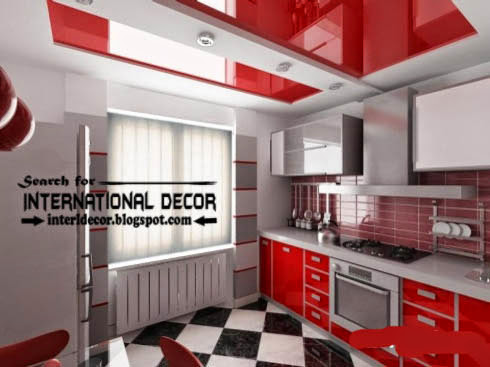 modern kitchen ceiling designs ideas tiles lights, stretch ceiling for kitchen