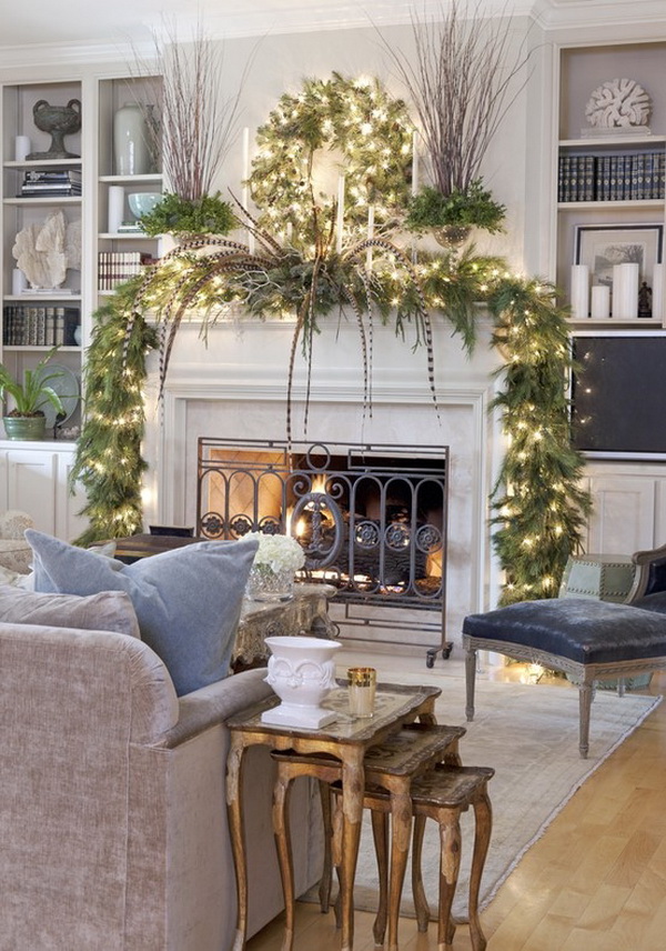New Fireplace Christmas Decorating Ideas with Simple Decor