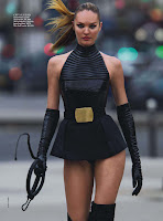 Candice Swanepoel skimpy black outfit