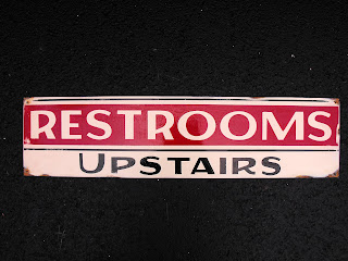 Traditional Signwriters Australia Rest room hand painted sign by Dobell Signs Hobart Tasmania Australia