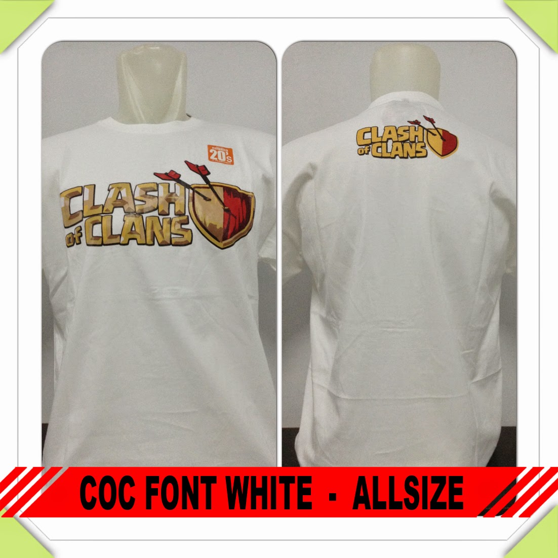 Baju COC Font White Baju COC Font White