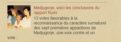 Medjugorje, voici les conclusions du rapport Ruini