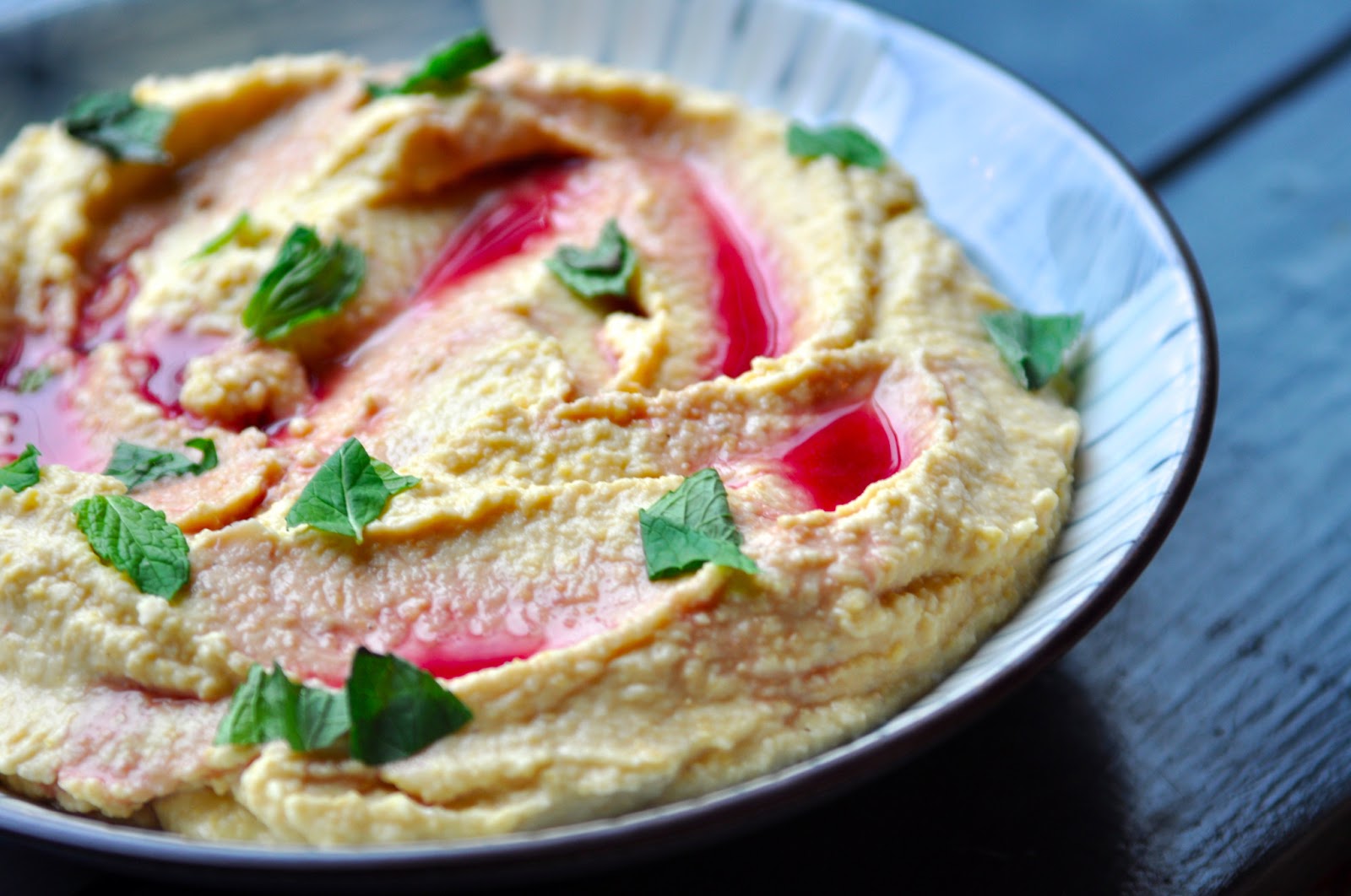 Two Blue Lemons ChickpeaYogurt Dip with Pomegranate & Mint