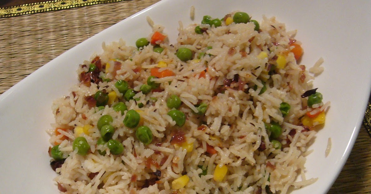 Mixed vegetable pilaf with Shahjeera