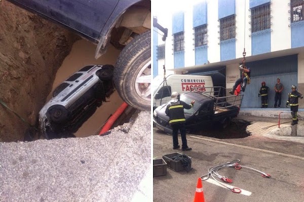Una persona rescatada por hundimiento de calzada en Las Palmas de Gran Canaria Una persona rescatada por hundimiento de calzada en Las Palmas de Gran Canaria