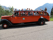 The historic Red Bus Tour is a great way to view the Going to the Sun Road. (red bus tour)