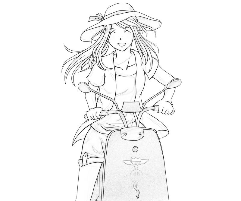 Fullmetal Alchemist Winry Rockbell Summer Coloring Pages fullmetal-alchemist-winry-rockbell-summer-coloring-pages