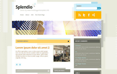 Splendio Blogger Template