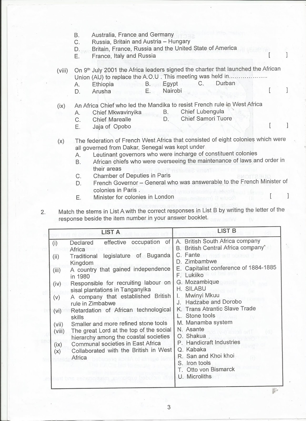 FORM FOUR STUDY NOTES & PAST PAPERS BLOG HISTORY FORM FOUR MOCK