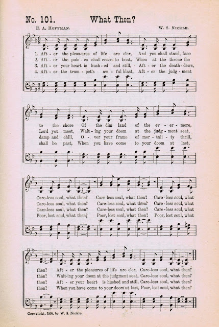 What Then? Antique Hymn Book Page via Knick of Time