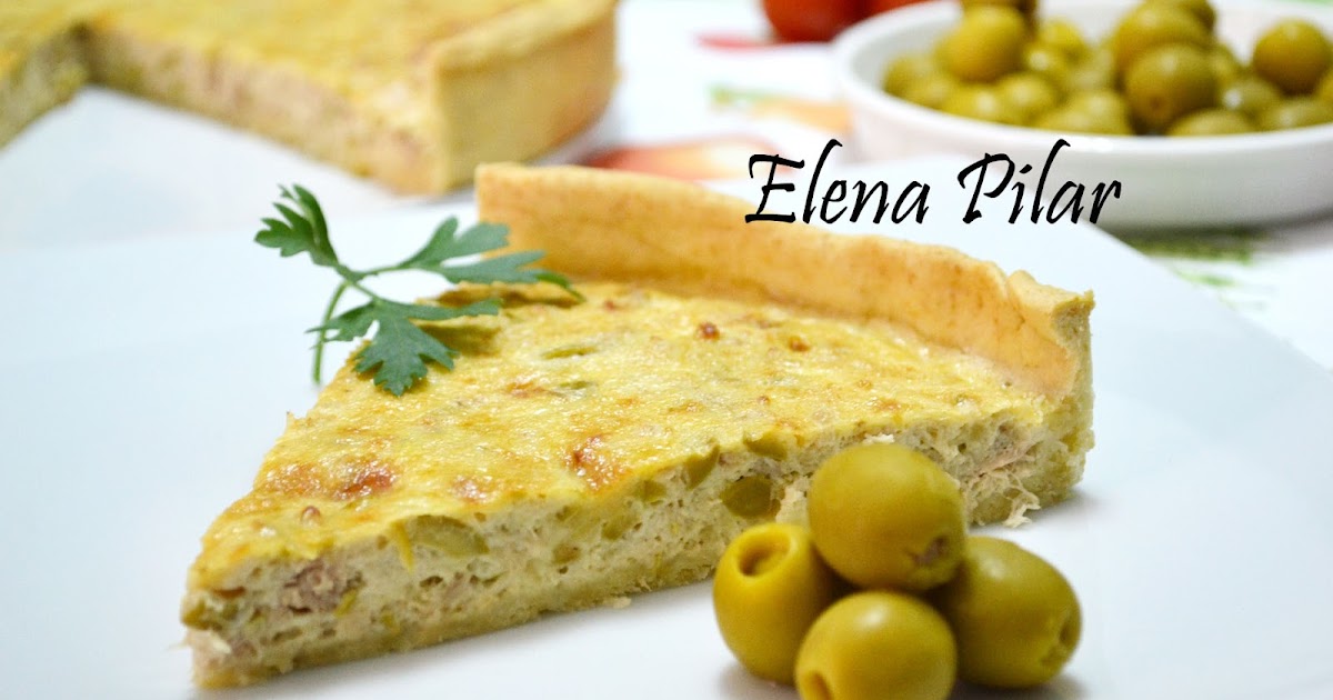 Mi Recetario por Elena Pilar Quiche de atún con aceitunas verdes