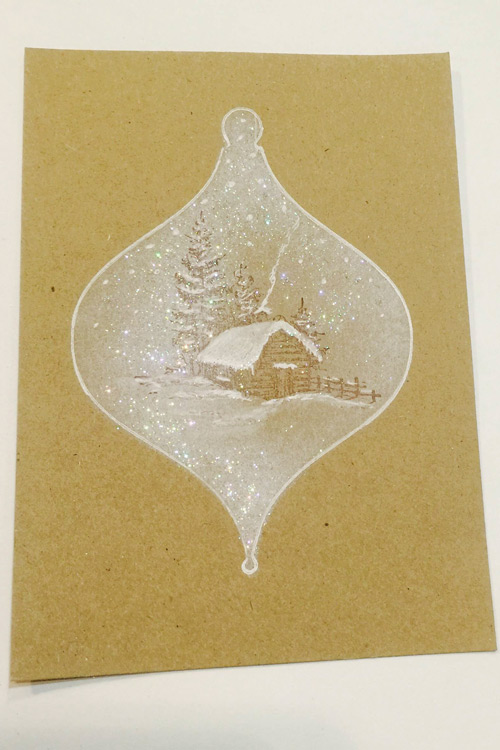 Inkylicious Winter Cabin Bauble Stencil Kit