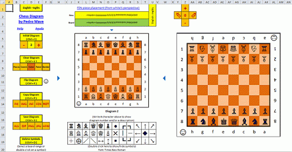 How to insert chess symbols in Excel