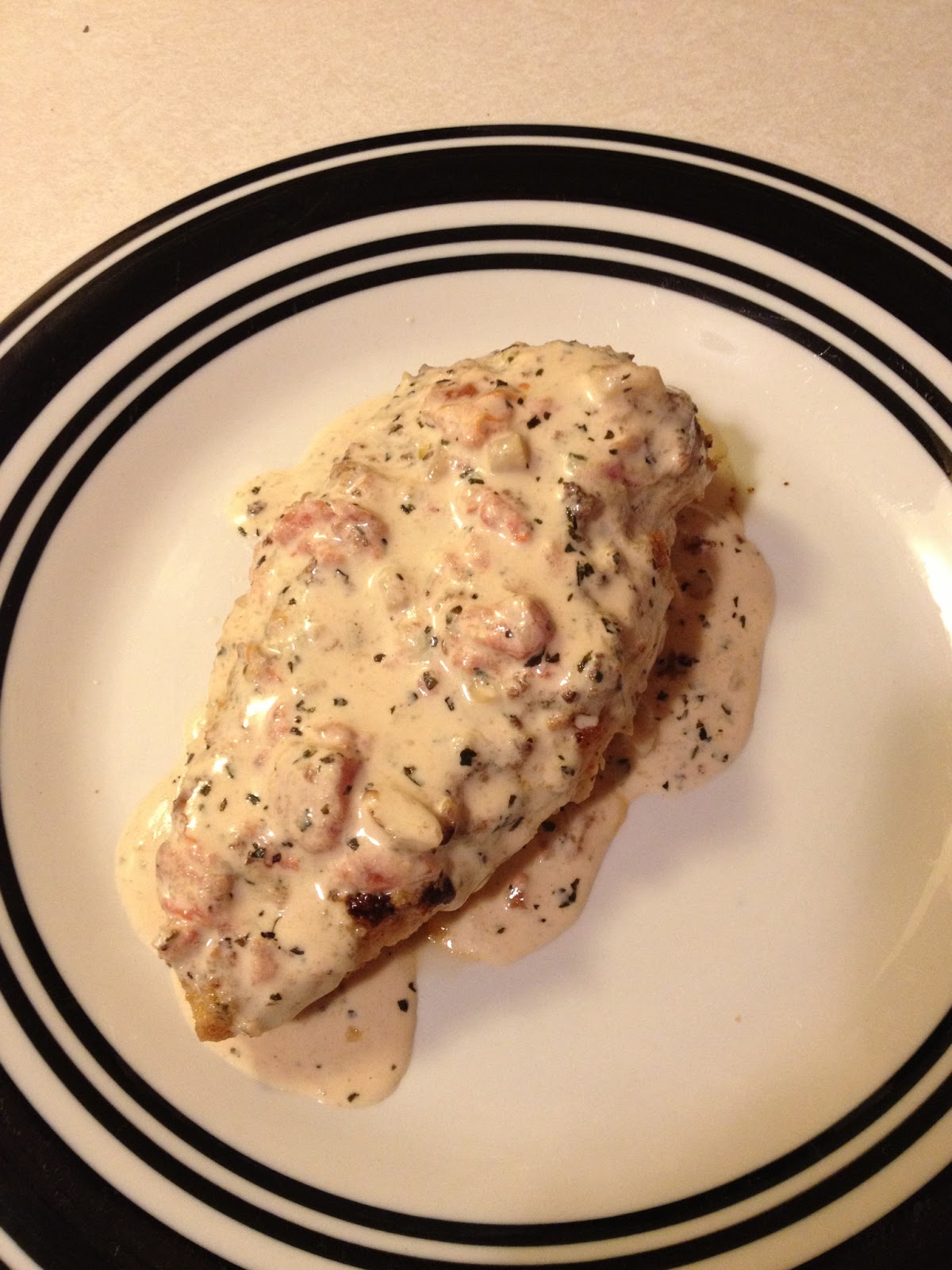 High Hopes & Heartbreak Herb Crusted Chicken in Basil Cream Sauce