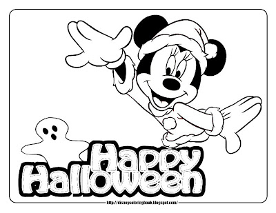 Minnie Mouse Halloween Coloring Pages