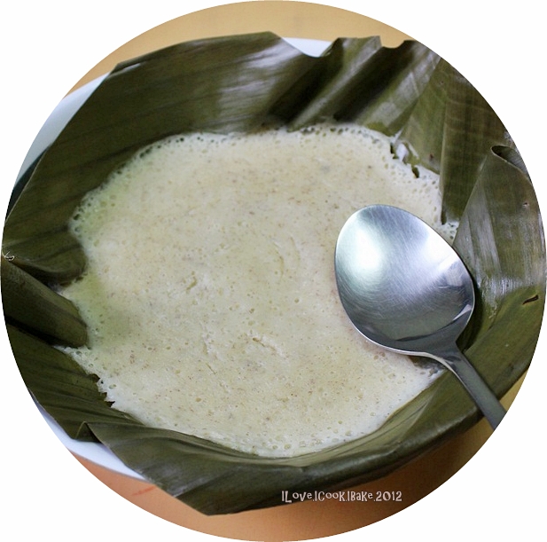I Love. I Cook. I Bake. Indonesian Traditional Banana Coconut Milk Steamed Pudding (Barongko)