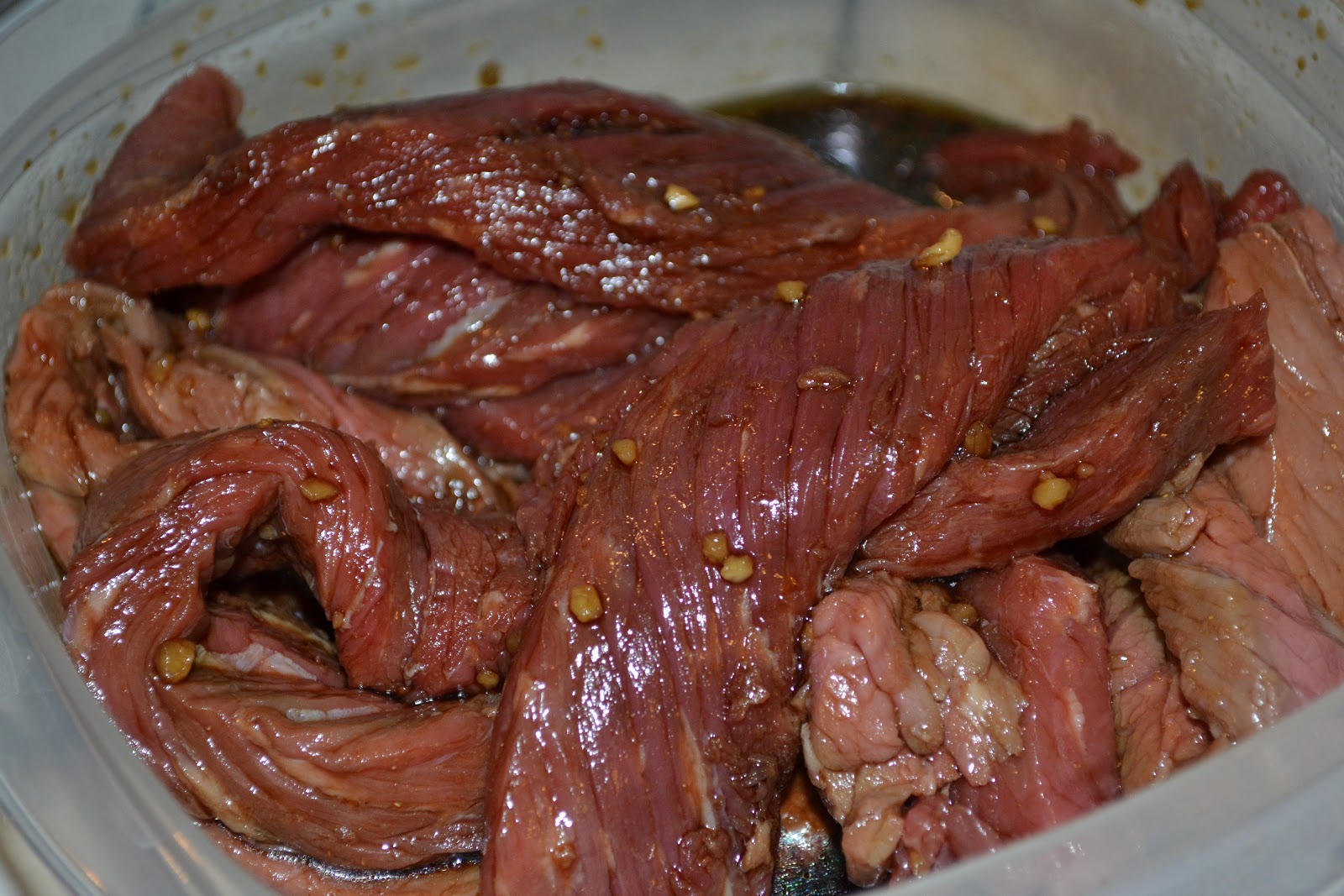 Purple Tailgating Mama Asian Flank Steak Skewers