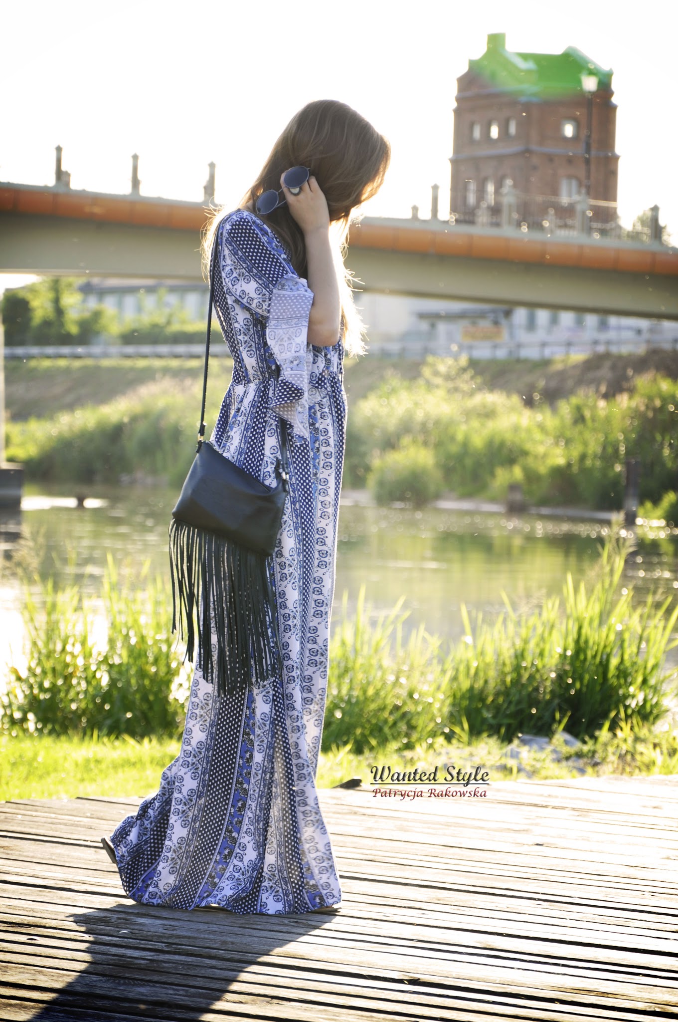 Maxi blue dress