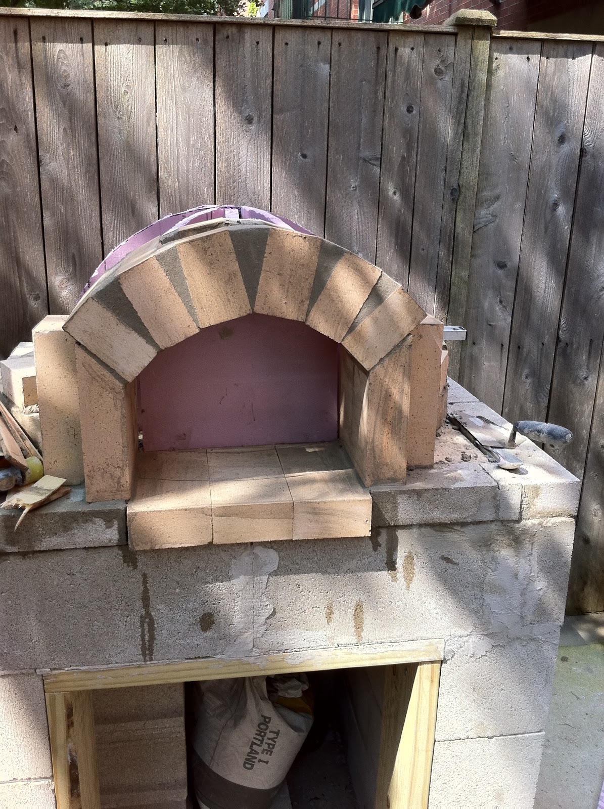 Brick Pizza Oven Dome Construction