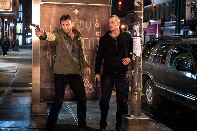 Liam Neeson plays the protagonist who "Runs All Night" to protect his unlikable son played by Joel Kinnaman (Robocop). Run All Night still Liam Neeson Joel Kinnaman
