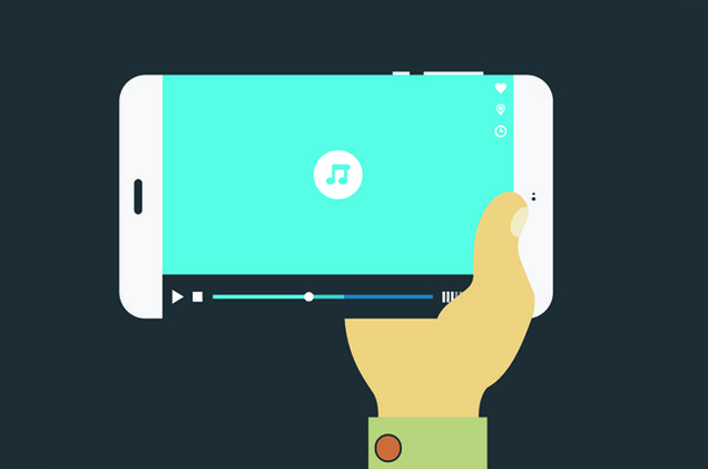 image of music streaming on a smartphone