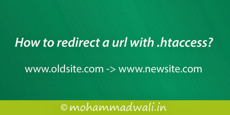 How to redirect a url with .htaccess