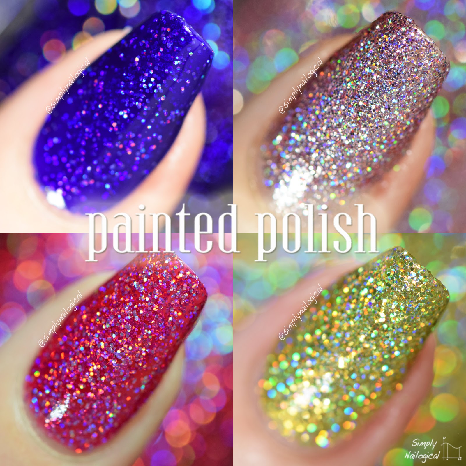 Simply Nailogical Painted Polish releases four new holo glitters