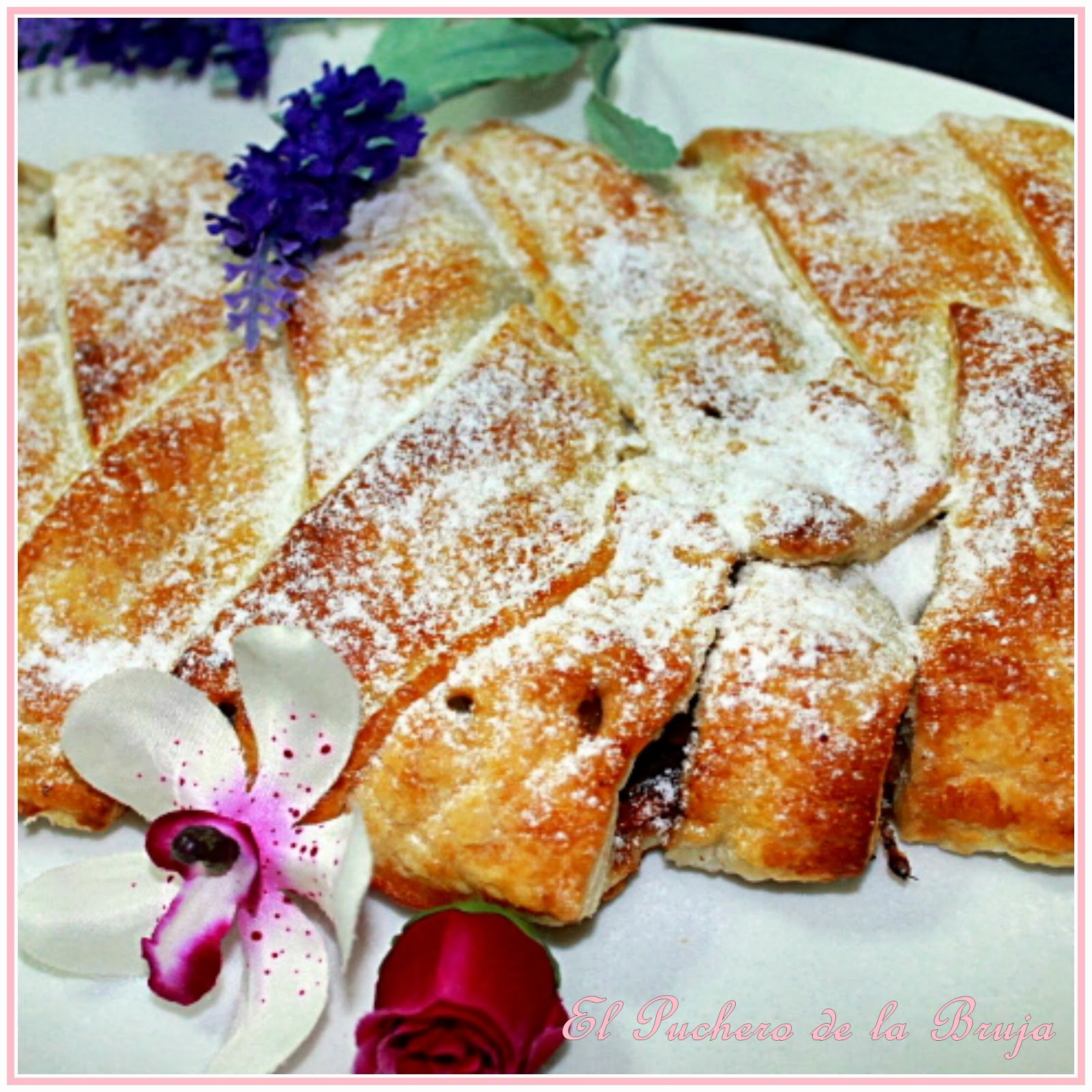 Trenza De Hojaldre Rellena De Manzana El Puchero de la Bruja: TRENZA DE HOJALDRE RELLENA DE MANZANA