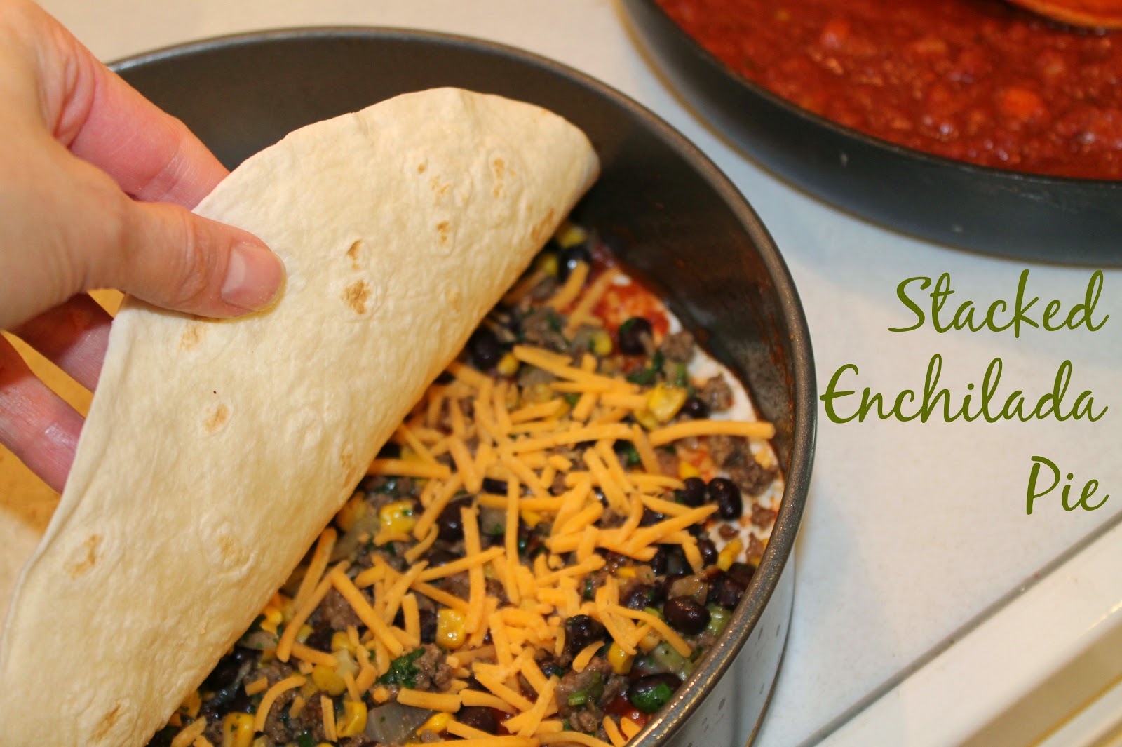 Easy as Pie in Kansas Stacked Enchilada Pie Week 39 Bonus