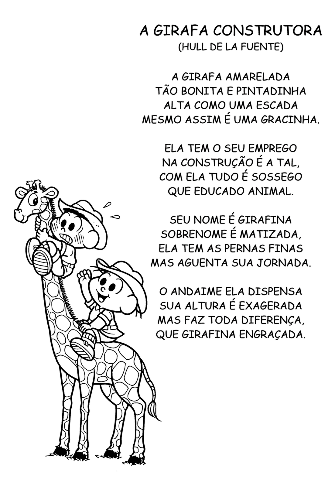 Cantinho da Tia Kaká A Girafa