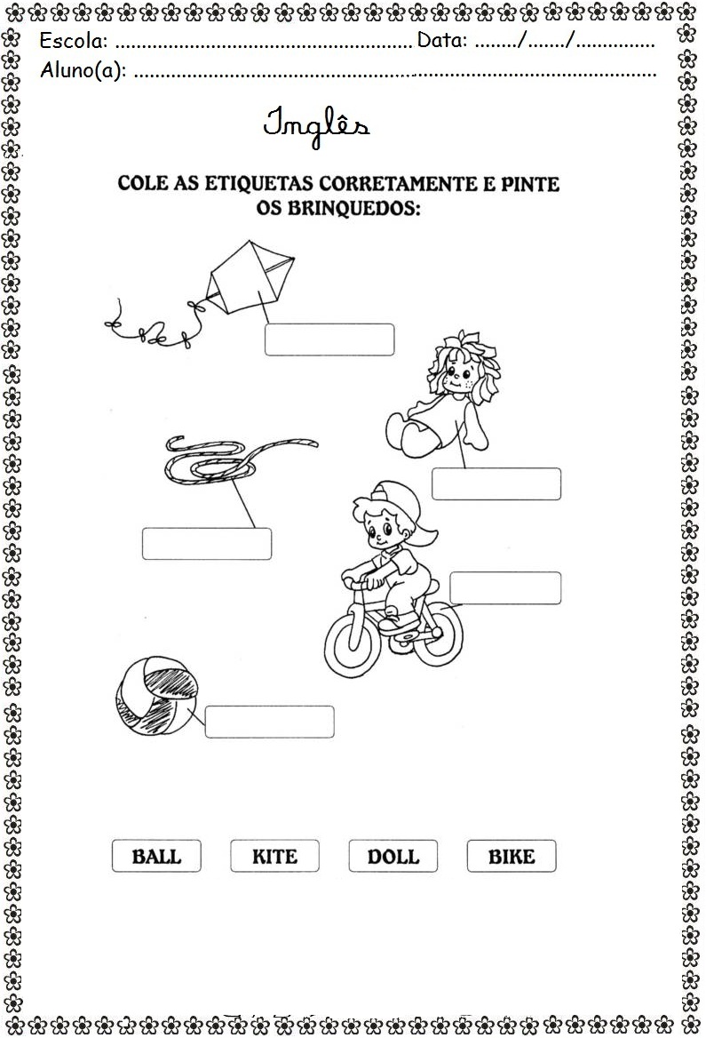 Brinquedos em Inglês  Nome dos Brinquedos em Inglês 