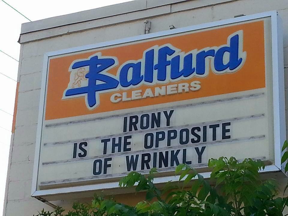 Caveman English Irony vs. Coincidence