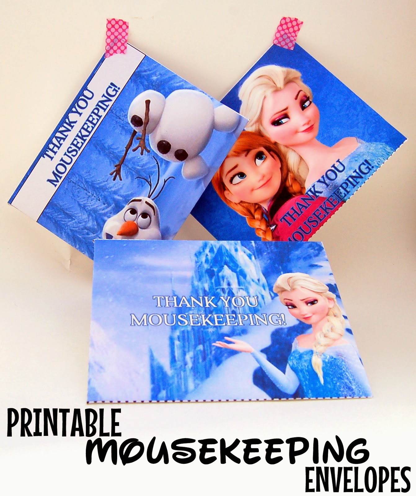 PaperLark Studio FREE Printable Frozen Mousekeeping Envelopes