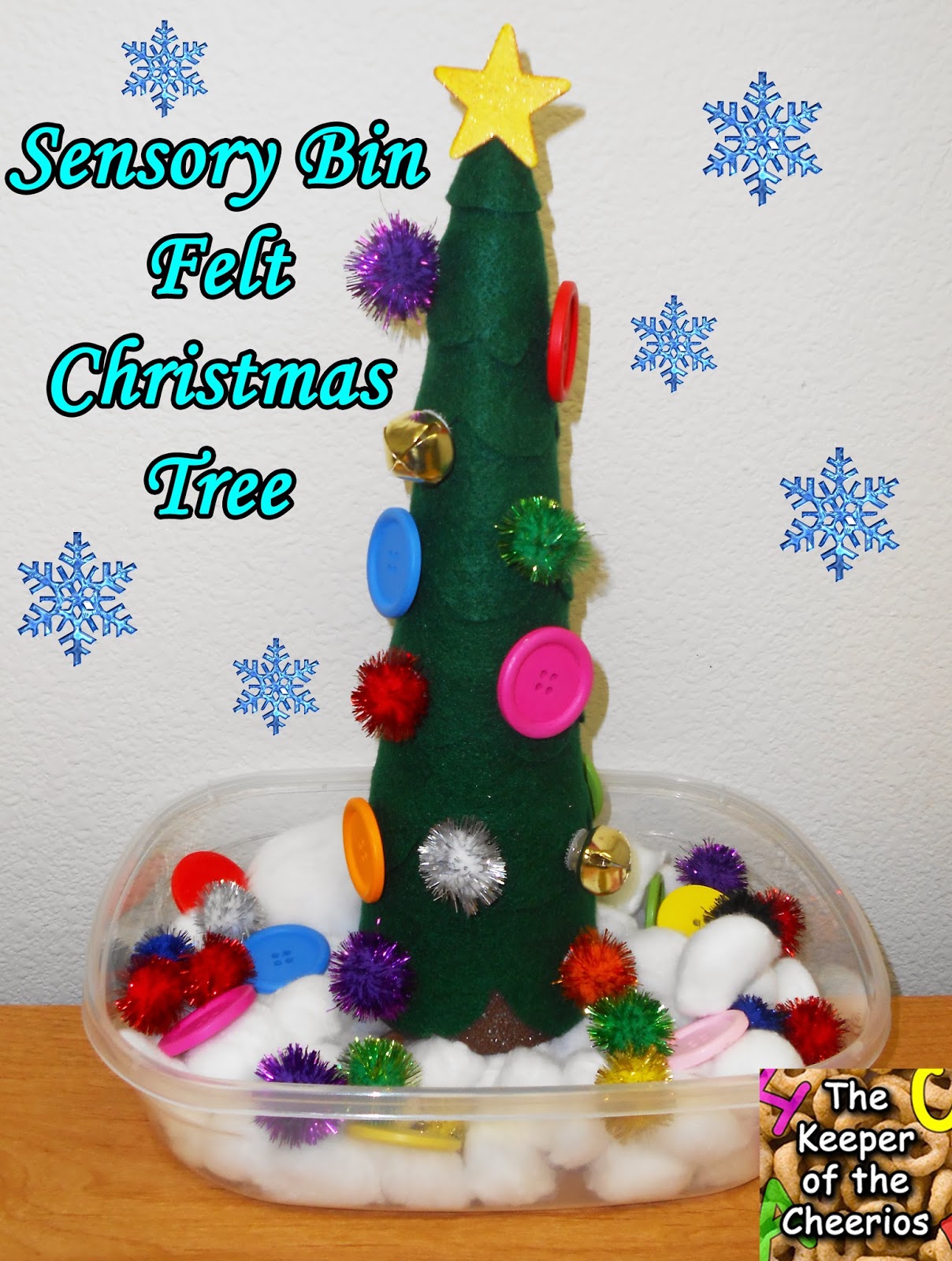Sensory Bin Felt Christmas Tree