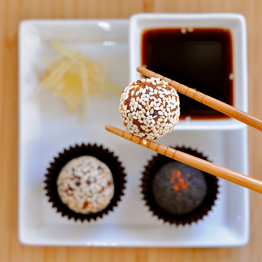 JULES FOOD... Shichimi Togarashi Truffles with Toasted Sesame Seeds