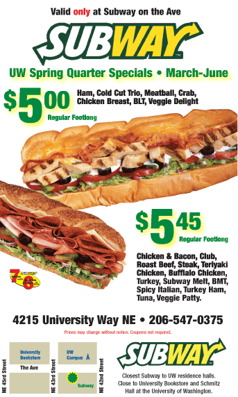 Subway restaurant coupons