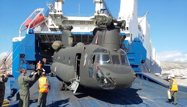 Κατέφθάσαν σήμερα τα πρώτα τρία CH-47D Chinook από τις ΗΠΑ! Κατέφθάσαν σήμερα τα πρώτα τρία CH-47D Chinook από τις ΗΠΑ!