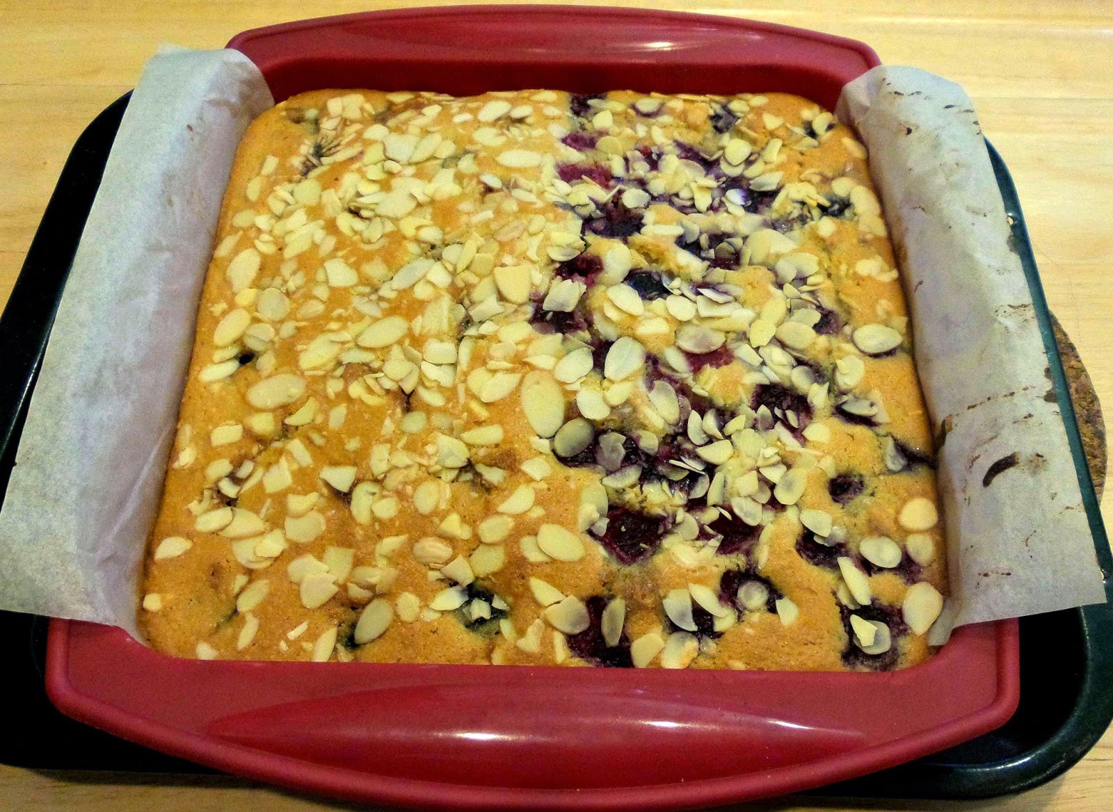 Cherry and Raspberry Bakewell Magic Bean Cake Cherry and Raspberry Bakewell Magic Bean Cake